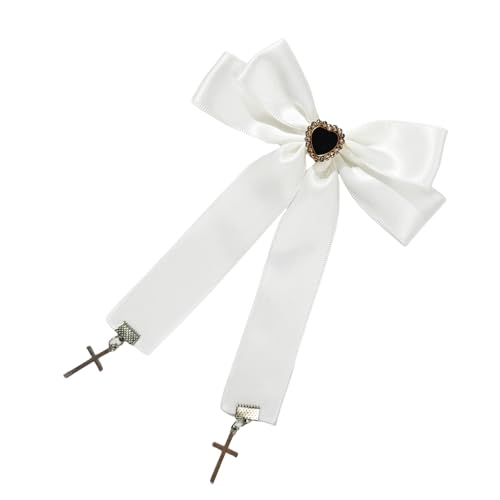 Punk Haarclip Mit Kruzifixs Anhänger Bowknot Barrettes Non Rust Spring Clip Für Weibliche Halloween Haarstyling Werkzeuge von LIbgiubhy