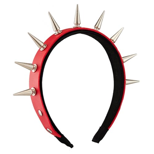 Punk-Stirnband mit Nieten, Kopfschmuck, Party-Kopfbedeckung, Haarteile, Vintage-Haarschmuck für Damen Punk-Stirnband mit Nieten, Kopfschmuck, Party-Kopfbedeckung, Haarteile, Vintage-Haarschmuck für Damen von LIbgiubhy