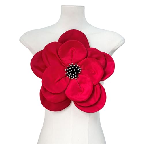 Raffinierte Blumenbrosche Multi Layer Blüten Geleder Stecknadel Stoff Corsage Schmuck Für Party Und Tägliche Verschleiß von LIbgiubhy