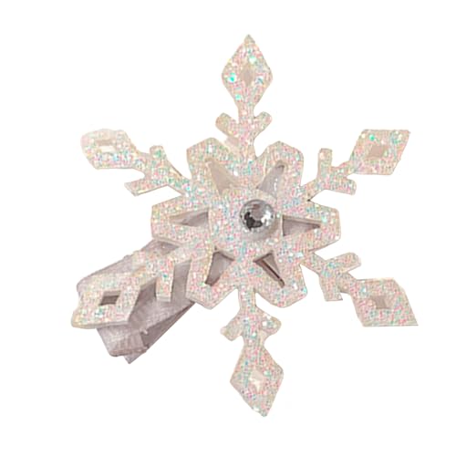 Schneeflocke Haarnadel Weihnachtshaarclip Blingbling Elegant Weihnachtsbarrette Bündel Kopfbedeckung Süßer Balletcore Trend von LIbgiubhy