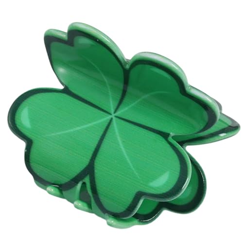 StPatricks Kleeblatt-Haarklammer, lustige Haarklammer, Bananen-Haarspange, rutschfest, für Mädchen, Pferdeschwanzklemme für Damen von LIbgiubhy