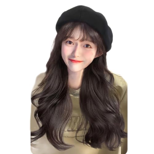 Synthetische Faserperücken Achteckiger Für Frisur Beliebte Runde Runde Für Frauen Mit Langer Lockiger Haardame Cosplay Accessoires von LIbgiubhy