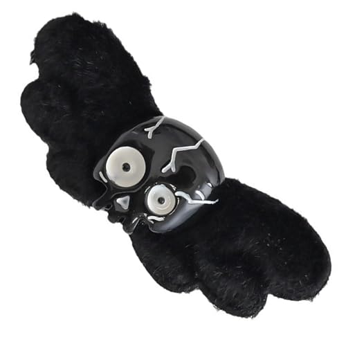 Totenkopf-Haarspange, dunkle Haarspange, coole Haarnadel, Pferdeschwanz-Halter, dunkle Flügel, Haarspange für Frauen von LIbgiubhy