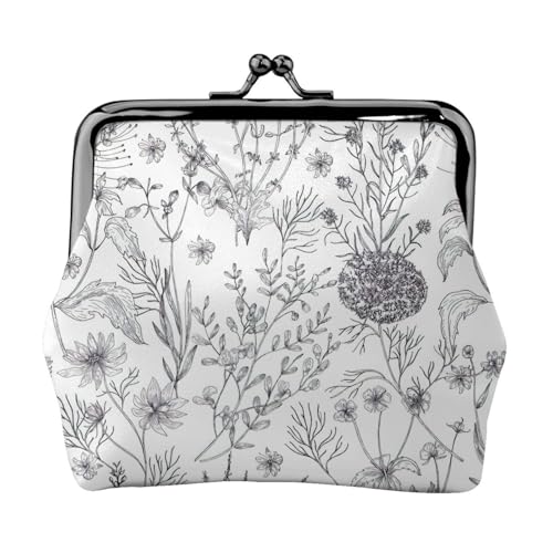 Blumige Kräuter und krautige Pflanzen Druck Damen Mikrofaser Leder Kiss Lock Münzbörse Mini Geldbörse für Karten und Lippenstift Blumige Kräuter und krautige Pflanzen Druck Damen Mikrofaser Leder Kiss Lock Münzbörse Mini Geldbörse für Karten und Lippenstift von LJABCVNN