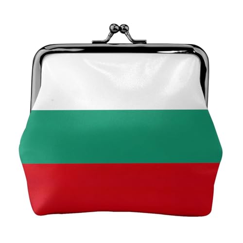 Bulgarische Flagge Druck Damen Mikrofaser Leder Kiss Lock Münzbörse Mini Geldbörse für Karten und Lippenstift von LJABCVNN
