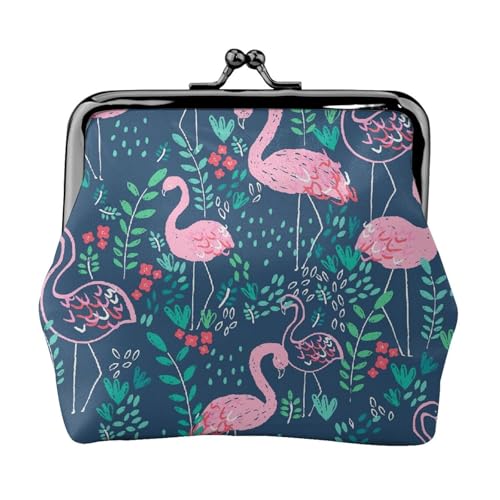 Damen-Geldbörse mit Schwanen-Motiv, Mikrofaser, Leder, Kussschloss, Mini-Geldbörse für Karten und Lippenstift von LJABCVNN