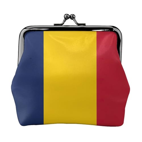 Flag of Chad Print Damen Mikrofaser Leder Kiss Lock Coin Purse Mini Wallet für Karten und Lippenstift von LJABCVNN
