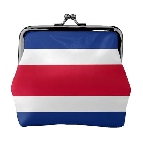 Flag of Costa Rica Print Damen Mikrofaser Leder Kiss Lock Coin Purse Mini Wallet für Karten und Lippenstift von LJABCVNN