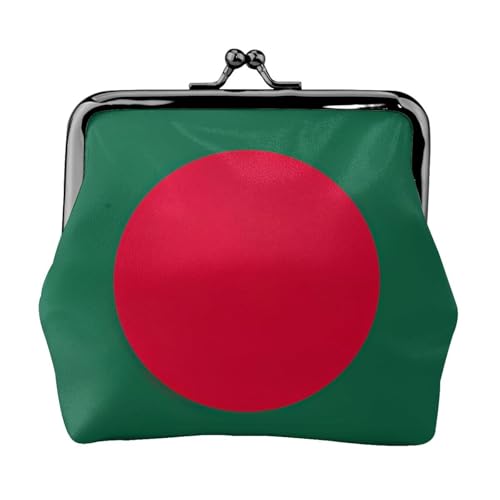 Flagge von Bangladesch Druck Damen Mikrofaser Leder Kiss Lock Münzbörse Mini Geldbörse für Karten und Lippenstift von LJABCVNN