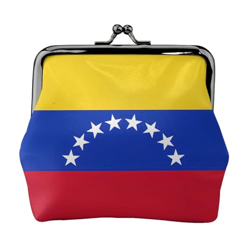 Flagge von Venezuela Druck Damen Mikrofaser Leder Kiss Lock Münzbörse Mini Geldbörse für Karten und Lippenstift von LJABCVNN