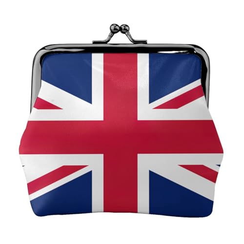 Geldbörse mit britischer Flagge, Mikrofaser, Leder, Kussschloss, Mini-Geldbörse für Karten und Lippenstift von LJABCVNN