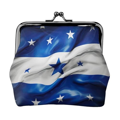 Honduras Flaggenaufdruck Damen Mikrofaser Leder Kiss Lock Münzbörse Mini Geldbörse für Karten und Lippenstift von LJABCVNN