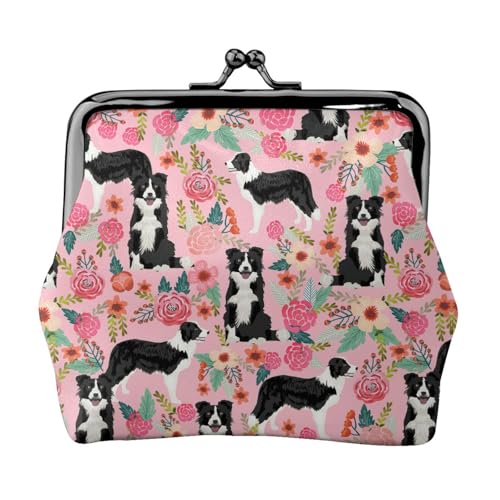 Hunde-Druck Damen Mikrofaser Leder Kiss Lock Münzgeldbörse Mini Geldbörse für Karten und Lippenstift von LJABCVNN