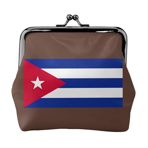 Kubanische Flagge Druck Damen Mikrofaser Leder Kiss Lock Münzbörse Mini Geldbörse für Karten und Lippenstift von LJABCVNN
