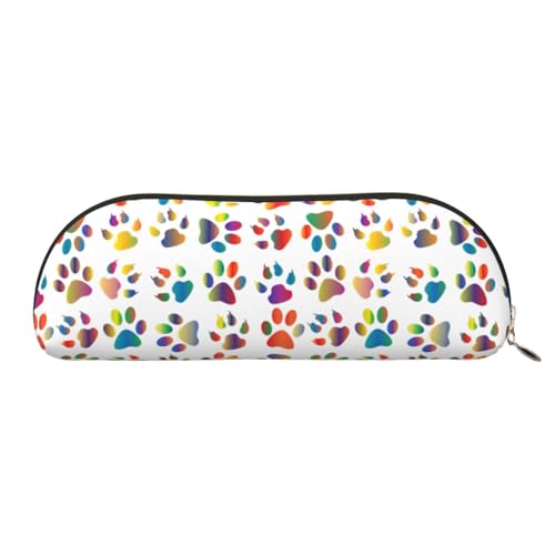 LJABCVNN Buntes Federmäppchen mit Hundepfotenabdruck, für Jungen und Mädchen, für Schule, Büro, Reisen, Schulanfang, gold, Einheitsgröße, Koffer von LJABCVNN