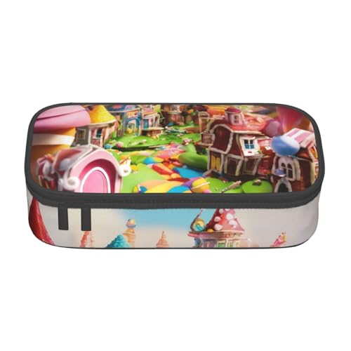 LJABCVNN Candy Land Print Multifunktionales Federmäppchen, Schreibwaren-Organizer-Box für Damen und Herren LJABCVNN Candy Land Print Multifunktionales Federmäppchen, Schreibwaren-Organizer-Box für Damen und Herren von LJABCVNN