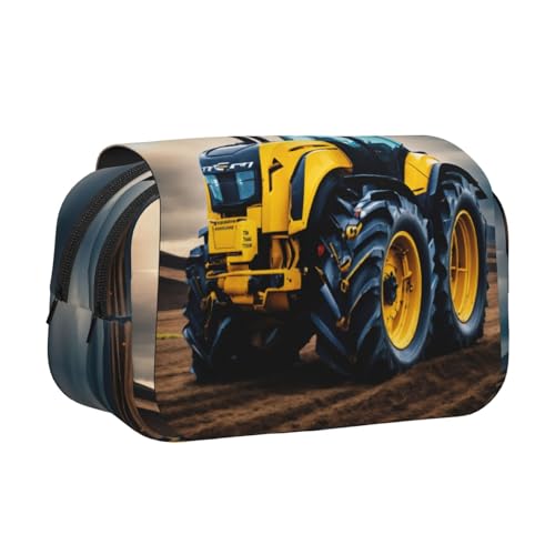LJABCVNN Company Federmäppchen mit Traktor-Druck, doppeltes Klappetui, 2-lagiges Federmäppchen mit Reißverschlusstaschen, für Jungen und Mädchen LJABCVNN Company Federmäppchen mit Traktor-Druck, doppeltes Klappetui, 2-lagiges Federmäppchen mit Reißverschlusstaschen, für Jungen und Mädchen von LJABCVNN