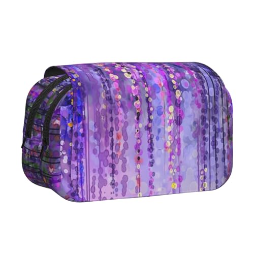 LJABCVNN Doppel-Klapp-Federmäppchen, 2-lagiges Federmäppchen mit Reißverschlusstaschen, für Jungen und Mädchen von LJABCVNN