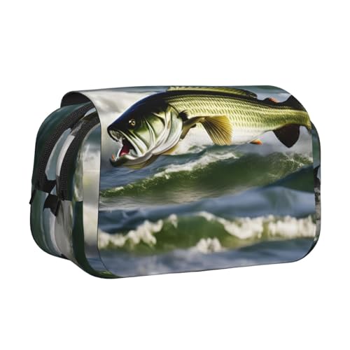 LJABCVNN Federmäppchen, Doppel-Klappetui, 2-lagiges Federmäppchen mit Reißverschlusstaschen, für Jungen und Mädchen von LJABCVNN