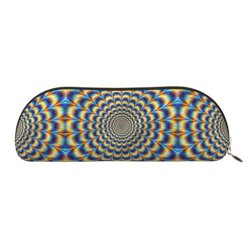 LJABCVNN Federmäppchen für Jungen und Mädchen, Spiralform, optische Täuschung, GIF-Druck, für Schule, Büro, Reisen, Geschenk zum Schulanfang, gold, Einheitsgröße, Koffer von LJABCVNN