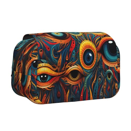 LJABCVNN Federmäppchen mit 2-lagigem Aufdruck, 2-lagiges Federmäppchen mit Reißverschlusstaschen, für Jungen und Mädchen von LJABCVNN