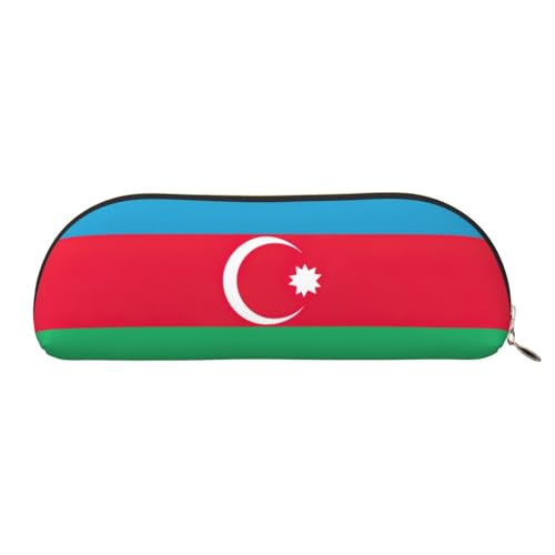 LJABCVNN Federmäppchen mit Flagge von Aserbaidschan, bedruckt, für Jungen und Mädchen, für Schule, Büro, Reisen, Schulanfang, gold, Einheitsgröße, Koffer von LJABCVNN
