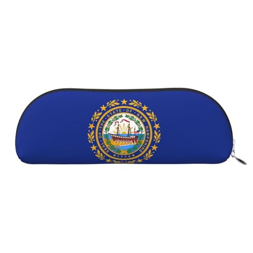 LJABCVNN Federmäppchen mit Hampshire-Staatsflagge, für Jungen und Mädchen, für Schule, Büro, Reisen, Geschenk zum Schulanfang, silber, Einheitsgröße, Koffer von LJABCVNN