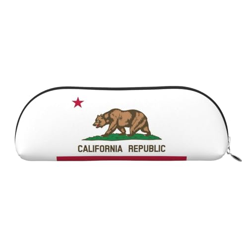 LJABCVNN Federmäppchen mit Kalifornien-Flagge, für Jungen und Mädchen, für Schule, Büro, Reisen, Schulanfang, silber, Einheitsgröße, Koffer von LJABCVNN