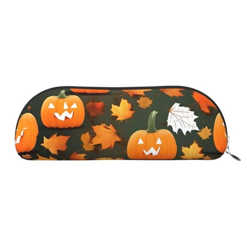 LJABCVNN Federmäppchen mit Kürbis-Aufdruck, für Jungen und Mädchen, für Schule, Büro, Reisen, Schulanfang, silber, Einheitsgröße, Koffer von LJABCVNN