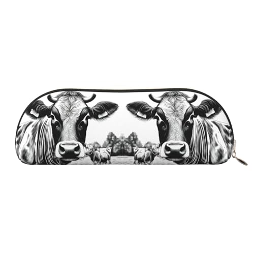 LJABCVNN Federmäppchen mit Kuhmotiv, für Jungen und Mädchen, für Schule, Büro, Reisen, Schulanfang, gold, Einheitsgröße, Koffer von LJABCVNN