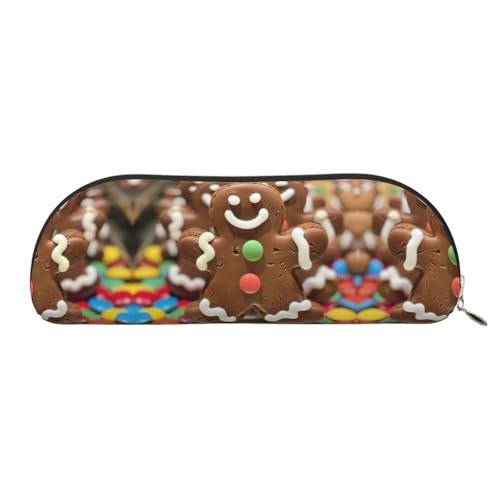 LJABCVNN Federmäppchen mit Lebkuchenmann-Motiv, für Jungen und Mädchen, für Schule, Büro, Reisen, Schulanfang, gold, Einheitsgröße, Koffer von LJABCVNN