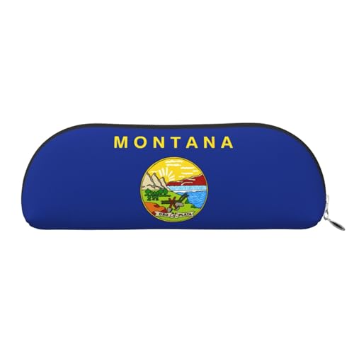LJABCVNN Federmäppchen mit Montana-Flagge, für Jungen und Mädchen, für Schule, Büro, Reisen, Schulanfang, silber, Einheitsgröße, Koffer von LJABCVNN