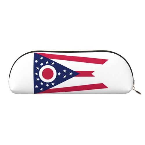 LJABCVNN Federmäppchen mit Ohio-Flaggen-Druck, für Jungen und Mädchen, für Schule, Büro, Reisen, Schulanfang, gold, Einheitsgröße, Koffer von LJABCVNN