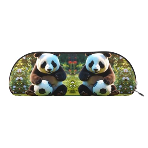 LJABCVNN Federmäppchen mit Panda-Aufdruck, für Jungen und Mädchen, für Schule, Büro, Reisen, Schulanfang, silber, Einheitsgröße, Koffer von LJABCVNN