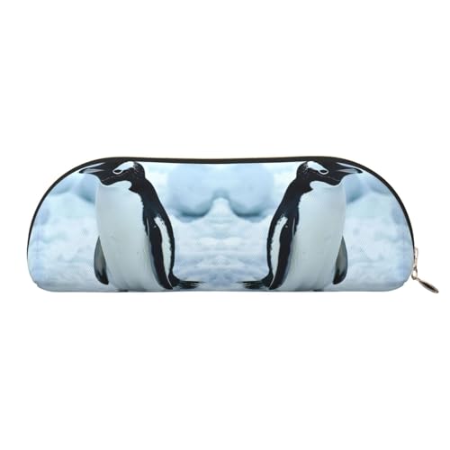 LJABCVNN Federmäppchen mit Pinguin-Druck, für Jungen und Mädchen, für Schule, Büro, Reisen, Schulanfang, gold, Einheitsgröße, Koffer von LJABCVNN