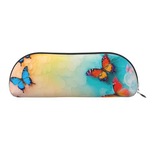 LJABCVNN Federmäppchen mit Schmetterlings-Aufdruck, für Jungen und Mädchen, für Schule, Büro, Reisen, Schulanfang, silber, Einheitsgröße, Koffer von LJABCVNN