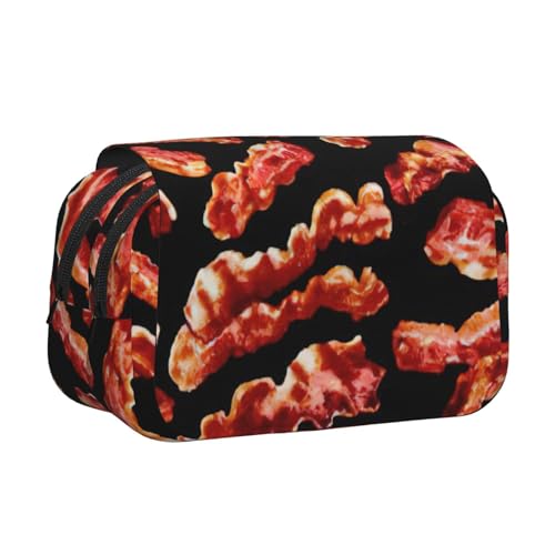 LJABCVNN Federmäppchen mit Speckmuster, doppeltes Klappetui, 2-lagiges Federmäppchen mit Reißverschlusstaschen, für Jungen und Mädchen von LJABCVNN