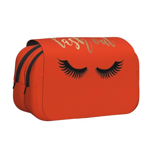 LJABCVNN Federmäppchen mit Wimperndruck, doppeltes Klappetui, 2-lagiges Federmäppchen mit Reißverschlusstaschen, für Jungen und Mädchen von LJABCVNN