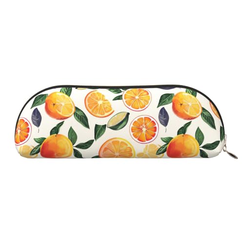 LJABCVNN Federmäppchen mit Zitrusfruchtmuster, für Jungen und Mädchen, für Schule, Büro, Reisen, Schulanfang, gold, Einheitsgröße, Koffer von LJABCVNN