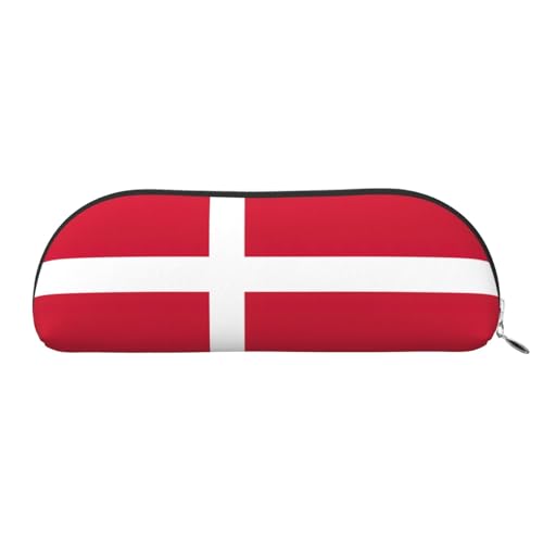 LJABCVNN Federmäppchen mit dänischer Flagge, für Jungen und Mädchen, für Schule, Büro, Reisen, Schulanfang, silber, Einheitsgröße, Koffer von LJABCVNN