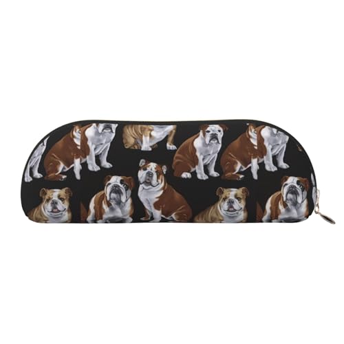 LJABCVNN Federmäppchen mit englischer Bulldogge, für Jungen und Mädchen, für Schule, Büro, Reisen, Schulanfang, gold, Einheitsgröße, Koffer von LJABCVNN