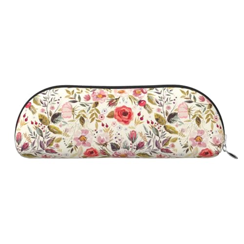 LJABCVNN Federmäppchen mit modernem Blumendruck, für Jungen und Mädchen, für Schule, Büro, Reisen, Schulanfang, silber, Einheitsgröße, Koffer von LJABCVNN