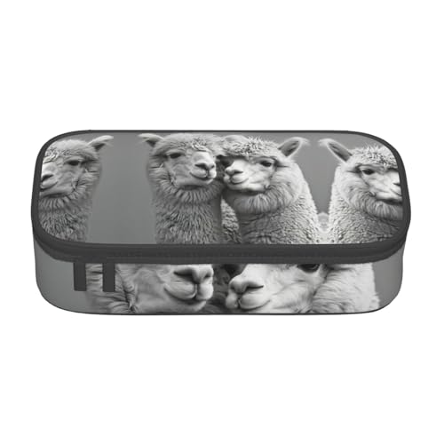 LJABCVNN I Love Alpacas Multifunktionales Federmäppchen, Schreibwaren-Organizer, Box für Damen und Herren von LJABCVNN