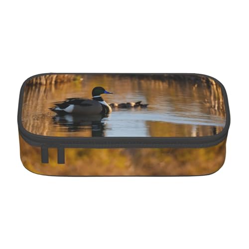 LJABCVNN Loon Nature Multifunktionales Federmäppchen, Schreibwaren-Organizer-Box mit Vogel-Druck, für Damen und Herren von LJABCVNN