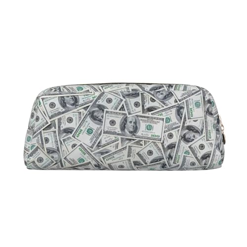 LJABCVNN Lustiger Dollar-Gelddruck-Ledertasche mit Reißverschluss, Aufbewahrungstasche, Make-up-Organizer für Büro und den täglichen Gebrauch, gold, Einheitsgröße, Koffer von LJABCVNN