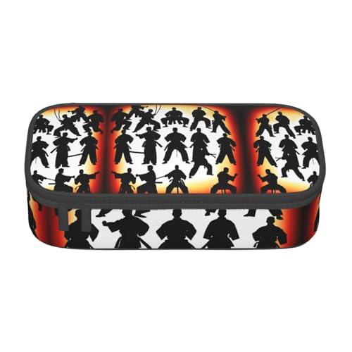 LJABCVNN Multifunktionales Federmäppchen, Motiv: Silhouetten von Martial Print, Schreibwaren-Organizer-Box für Damen und Herren LJABCVNN Multifunktionales Federmäppchen, Motiv: Silhouetten von Martial Print, Schreibwaren-Organizer-Box für Damen und Herren von LJABCVNN