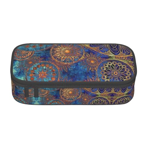 LJABCVNN Multifunktionales Federmäppchen, Motiv: Sternenhimmel, Mandala-Druck, Schreibwaren-Organizer-Box für Damen und Herren von LJABCVNN