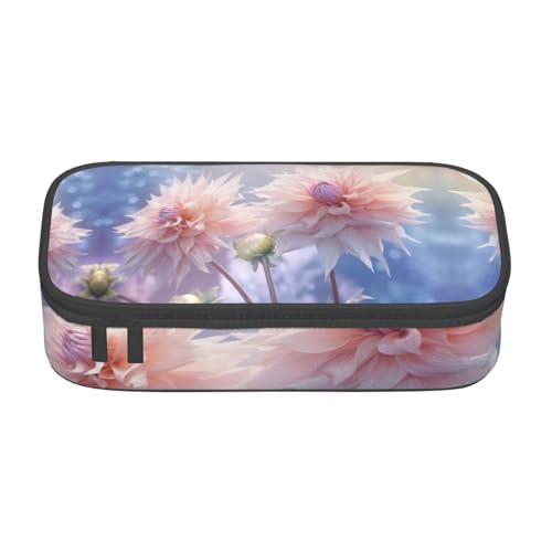 LJABCVNN Multifunktionales Federmäppchen mit 3 bunten Blumen, Schreibwaren-Organizer-Box für Damen und Herren von LJABCVNN