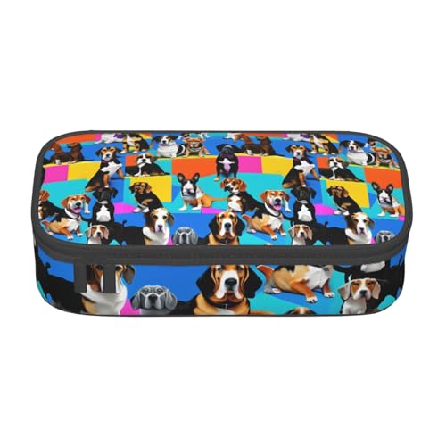 LJABCVNN Multifunktionales Federmäppchen mit Beagle-Muster, Schreibwaren-Organizer-Box für Damen und Herren LJABCVNN Multifunktionales Federmäppchen mit Beagle-Muster, Schreibwaren-Organizer-Box für Damen und Herren von LJABCVNN