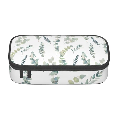 LJABCVNN Multifunktionales Federmäppchen mit Eukalyptusblättern, Schreibwaren-Organizer-Box für Damen und Herren LJABCVNN Multifunktionales Federmäppchen mit Eukalyptusblättern, Schreibwaren-Organizer-Box für Damen und Herren von LJABCVNN